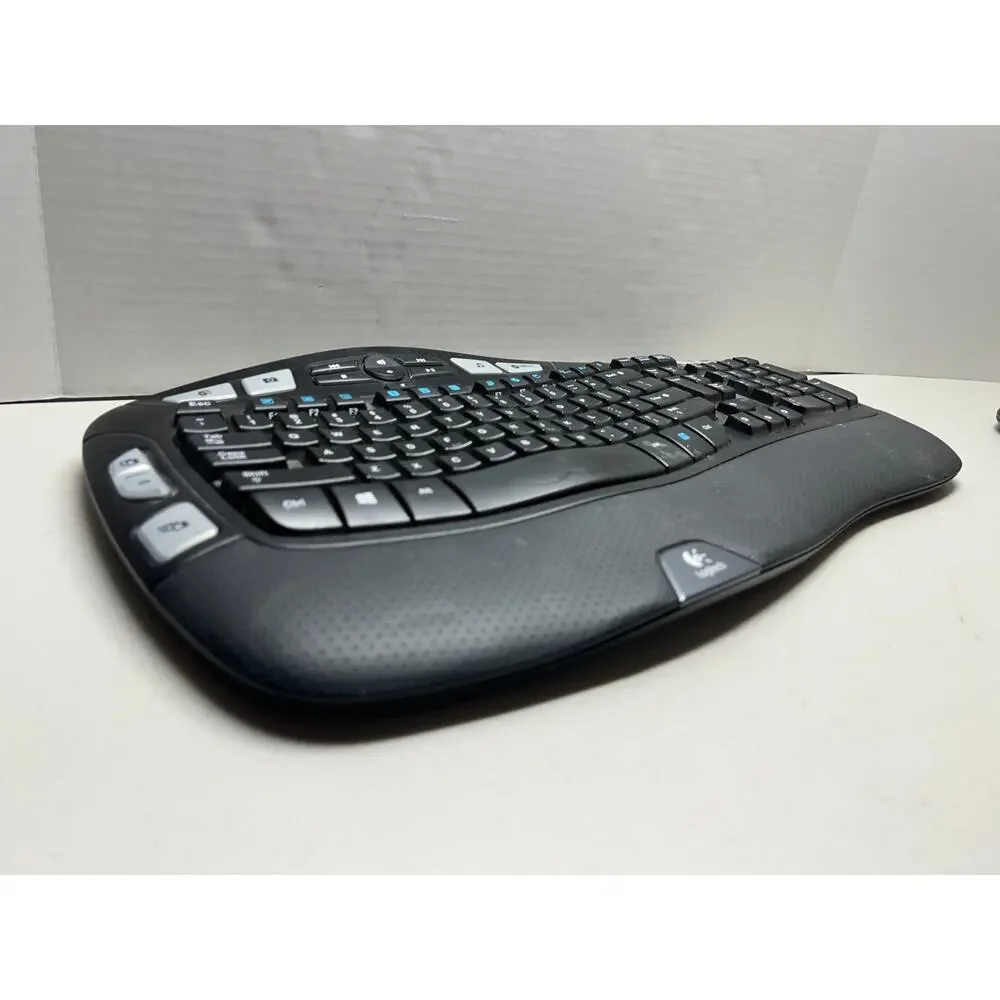 Logitech K350 Wave Wireless Keyboard Tested Working No USB Dongle